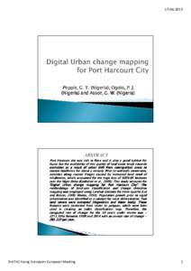 Microsoft PowerPoint - 3YSEM_Session3.1_Godwill_Pepple_Digital_Urban_Change_mapping_for_port_harcourt_city