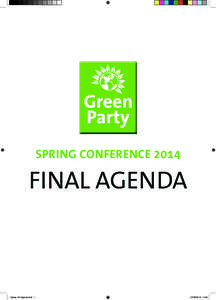 SPRING CONFERENCE[removed]FINAL AGENDA Spring 14b Agenda.indd 1
