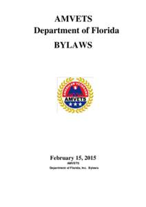AMVETS Department of Florida BYLAWS February 15, 2015 AMVETS