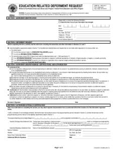 EDUCATION RELATED DEFERMENT REQUEST  OMB No[removed]Form Approved Exp. Date[removed]