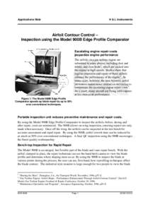 Applications Note  H & L Instruments Airfoil Contour Control – Inspection using the Model 900B Edge Profile Comparator