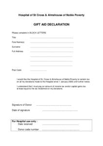 Microsoft Word - St Cross Gift Aid Declaration.doc