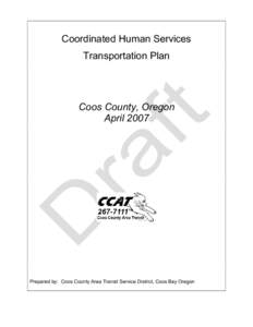 Coordinated Human Services  Transportation Plan  Coos County, Oregon  April 2007 