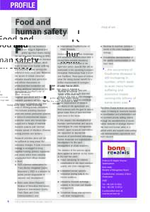 PROFILE  Food and human safety  F