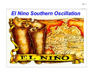 Page: 1  Slide No. 1 El Nino Southern Oscillation