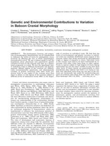 Genetic and environmental contributions to variation in baboon cranial morphology