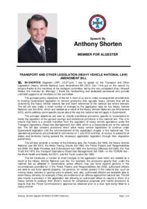 Hansard, 23 MaySpeech By Anthony Shorten MEMBER FOR ALGESTER