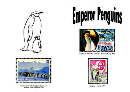 Australian Antarctic Territory - Issued: 24 July[removed]Email [removed] Web site youth.stamparena.com  Hungary - Issued: 1987