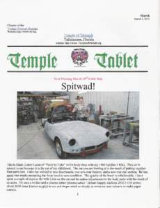 March March 2,2010 Chapter of the Vintage Triumph Register Website:http://www.vtr.org
