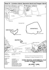Sheet 24 - Cockatoo Island, Spectacle Island and Snapper Island  WOOLWICH HUNTERS HILL  Fern Bay