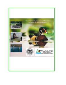 Maryland’s Band Recovery for American Black Ducks and Wood Ducks