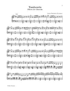 1  Tambourin Pi` eces de Clavecin Jean-Philippe Rameau