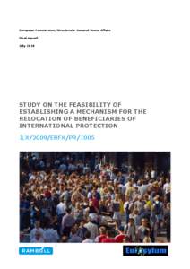 European Commission, Directorate-General Home Affairs Final report July 2010 STUDY ON THE FEASIBILITY OF ESTABLISHING A MECHANISM FOR THE
