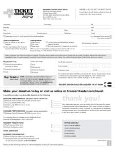 Krannert Center Ticket Order Form[removed]