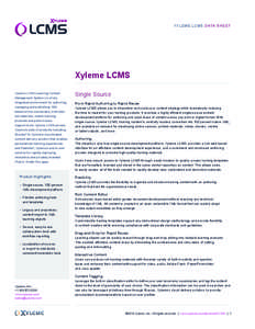 XYLEME LCMS DATA SHEET  Xyleme LCMS