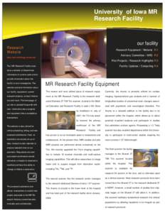 University of Iowa MR Research Facility our facility Research Website