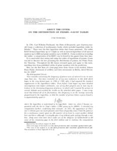 BULLETIN (New Series) OF THE AMERICAN MATHEMATICAL SOCIETY Volume 43, Number 1, Pages 89–91 SArticle electronically published on November 22, 2005