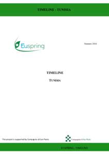 TIMELINE - TUNISIA  Summer 2014 TIMELINE TUNISIA