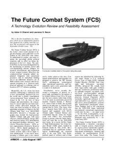 The Future Combat System (FCS) A Technology Evolution Review and Feasibility Assessment by Asher H. Sharoni and Lawrence D. Bacon