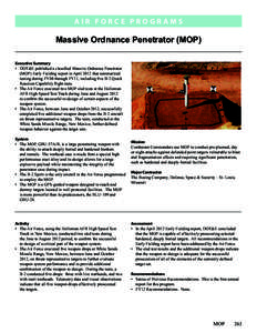 Destruction / Superbombs / Massive Ordnance Penetrator / BLU-109 bomb / GBU-28 / Precision-guided munition / Northrop Grumman B-2 Spirit / Missile / Nuclear bunker buster / Guided bombs / Military science / Military technology