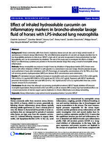 Effect of inhaled hydrosoluble curcumin on inflammatory markers in broncho-alveolar lavage fluid of horses with LPS-induced lung neutrophilia