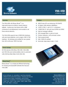 VNA-USB  Simma Software J1939 to USB