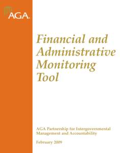 Financial and Administrative Monitoring Tool  AGA Partnership for Intergovernmental