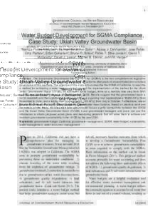1  Universities Council on Water Resources Journal of Contemporary Water Research & Education Issue 162, Pages x-x, December 2017