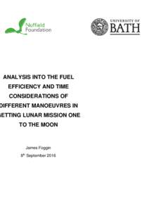 ANALYSIS INTO THE FUEL EFFICIENCY AND TIME CONSIDERATIONS OF DIFFERENT MANOEUVRES IN