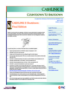 Cashlink II Countdown to Shutdown