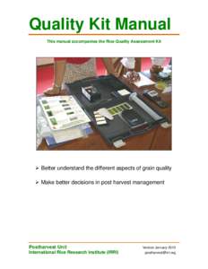 Microsoft Word - Quality Kit Manual, October 09.doc