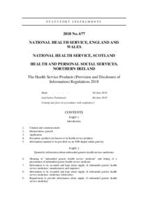 STATUTORY INSTRUMENTSNo. 677 NATIONAL HEALTH SERVICE, ENGLAND AND WALES NATIONAL HEALTH SERVICE, SCOTLAND