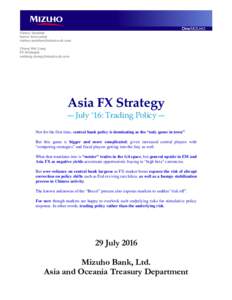 Vishnu Varathan Senior Economist  Chang Wei Liang FX Strategist 