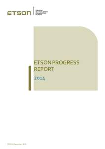 ETSON PROGRESS REPORT 2014 ETSON/December 2015