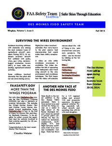 DES MOINES FSDO SAFETY TEAM Wingtips, Volume 1, Issue 3 Fall[removed]SURVIVING THE WIRES ENVIRONMENT