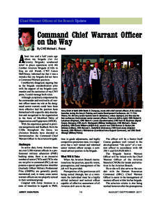 AUG SEPT Section 1_June04.qxd[removed]:09 PM Page 14  Chief Warrant Officer of the Branch Update Command Chief Warrant Officer on the Way