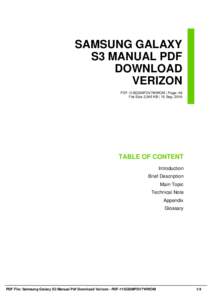 SAMSUNG GALAXY S3 MANUAL PDF DOWNLOAD VERIZON PDF-11SGSMPDV7WWOM | Page: 48 File Size 2,045 KB | 15 Sep, 2016