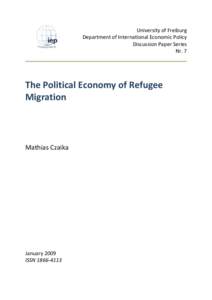 Microsoft Word - The Political Economy of RefugeeMigration_IEPworkingpaper