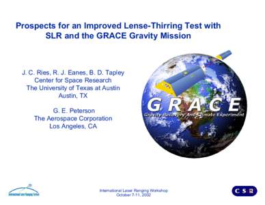 Prospects for an Improved Lense-Thirring Test with SLR and the GRACE Gravity Mission