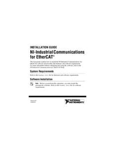 NI-Industrial Communications for EtherCAT Installation Guide - National Instruments