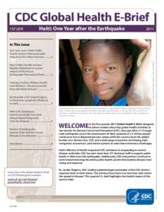 CDC Global Health E-Brief 1ST QTR Haiti: One Year after the Earthquake  2011