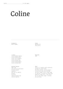 Coline					A is for apple  Designed by Format