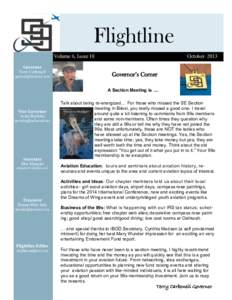 Flightline Volume 6, Issue 10 October[removed]Governor