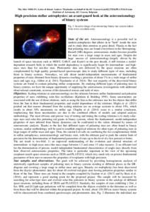 The After SDSS-IV, Letter of Intent: Andrew Tkachenko on behalf of the KU Leuven Gaia/K2/TESS/PLATO2.0 team (Institute of Astronomy, KU Leuven, Belgium) High precision stellar astrophysics: an avant-guard look at the ast