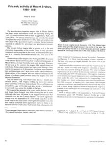 Volcanic activity of Mount Erebus, PHILIP R. KYLE* Institute of Polar Studies The Ohio State University