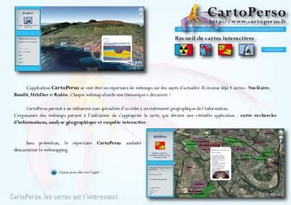 CartoPerso  http://www.cartoperso.fr Recueil de cartes interactives