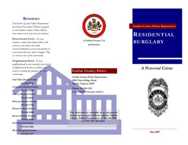 Residential Burglary 2006