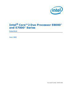 Intel® Core™2 Duo Processor E8000Δ and E7000Δ Series Datasheet