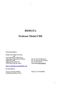 Michel Che / Catalysis / Fellows of the Royal Society / John Meurig Thomas / ENI award / Chemistry / Academia / Publishing