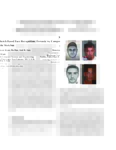 Sketch Based Face Recognition: Forensic vs. Composite Sketches Scott Klum, Hu Han, Anil K. Jain Department of Computer Science and Engineering Michigan State University, East Lansing, MI, U.S.A.  Brendan Klare